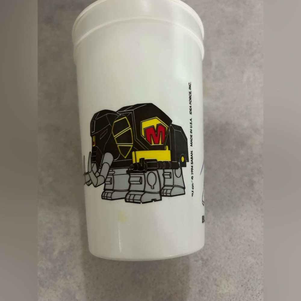 Mighty Morphin Power Rangers Black Ranger 1994 Cup - Picture 2 of 3